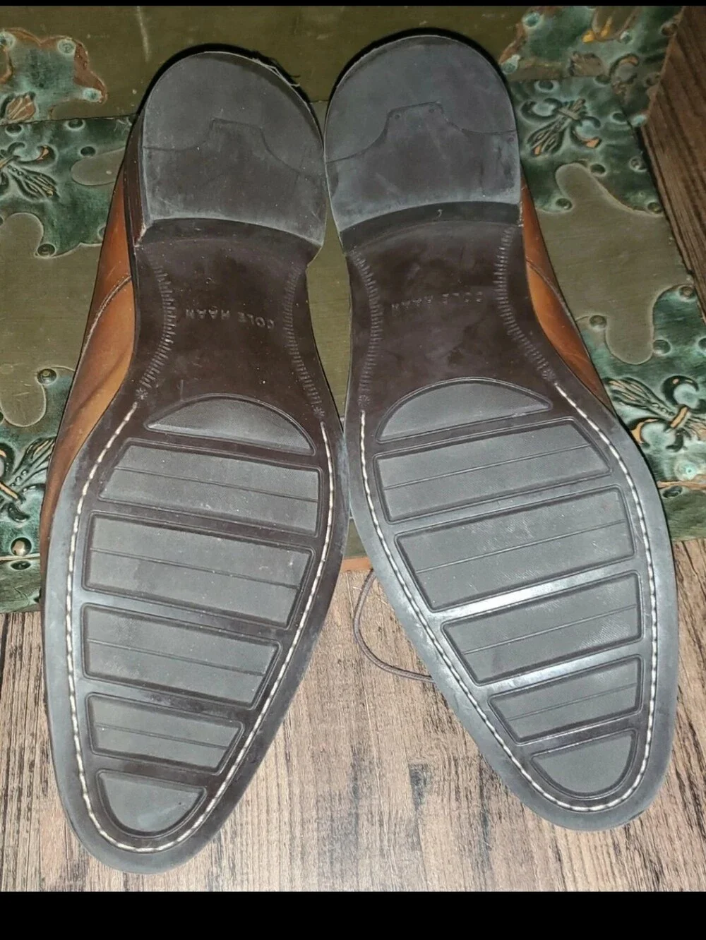 Cole Haan Lenox Hill Brown Leather Cap-Toe Dress Shoes